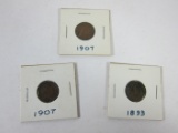 3 Pennies 1893 & 1907