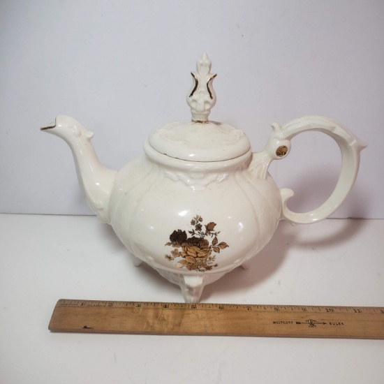 Vintage Loma Gold Rose Teapot