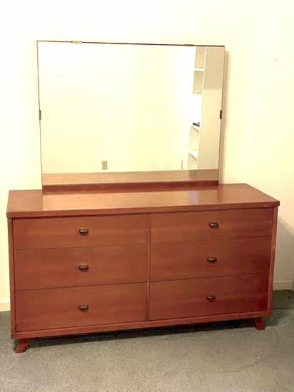 Mid-Century Modern Dresser with Mirror Mainline by Hooker