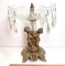 Vintage Italian Cherub Compote with Glass Prisms