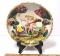 Vintage Relief Capodimonte Decorative Italian Ceramic Plate with Stand
