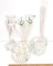 Vintage Cut Glass Candle Holders and Vases Lot