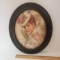 Lady Print in Oval Frame