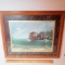 Vintage Seaside Painting Signed Al Koenig 1998 in Wooden Frame