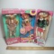 Vintage Pretty in Plaid, Sunflower, and Holiday Season Barbies Lot of 3