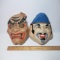 Set of 2 Asian Paper Mache Masks