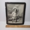 Vintage Child Golf Photo with 3-D Relief in Frame
