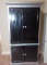 Silver and Black Painted Wood Entertainment Center