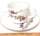Vintage Ceramic Asian Floral Tea Cup & Saucer