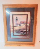 Framed & Matted Lighthouse Art Signed