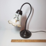 Vintage Gooseneck Duck Shade Lamp – Works