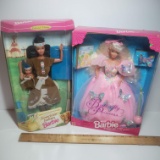 Vintage American Indian and Butterfly Princess Collectible Barbie Dolls Lot of 2