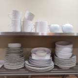 Large Lot of White Dinnerware