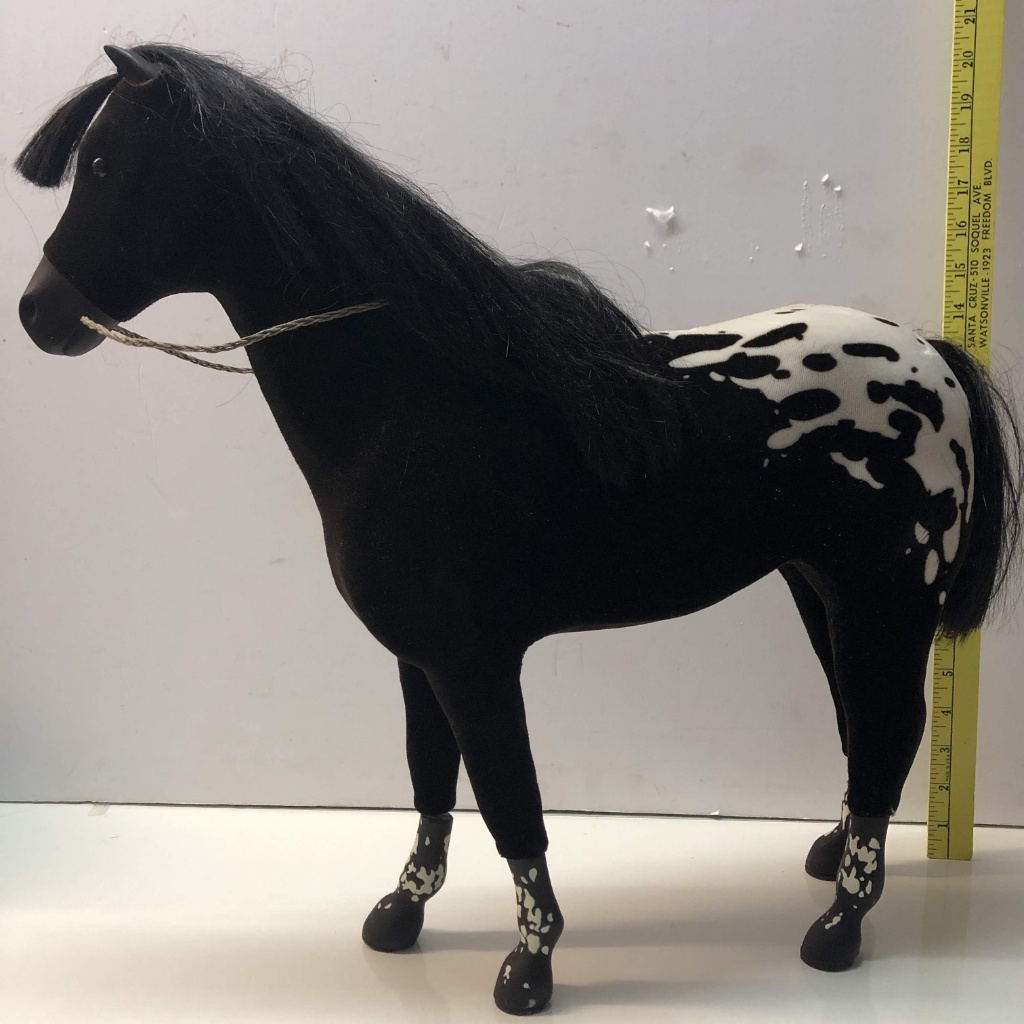 Original American Girl Doll Kaya's Black White Horse "Steps High" Art