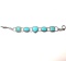 Vintage Sterling Silver Bracelet with Turquoise Colored Stones