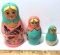 Vintage Russian Nesting Dolls Set of 3 - - Signed 