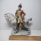 Antique Sitzendorf Porcelain Napoleonic Soldier on Horse Figure