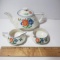 Vintage Crown Ducal Ware Tea Pot, Sugar, and Creamer Set