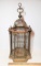 Large Vintage Wood and Brass Bird Cage Made in Italy
