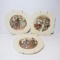 Vintage 1930s Crown Ducal Plates Set of 3 with Hangers