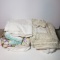 Vintage Printed and Crochet Table Cloth Lot