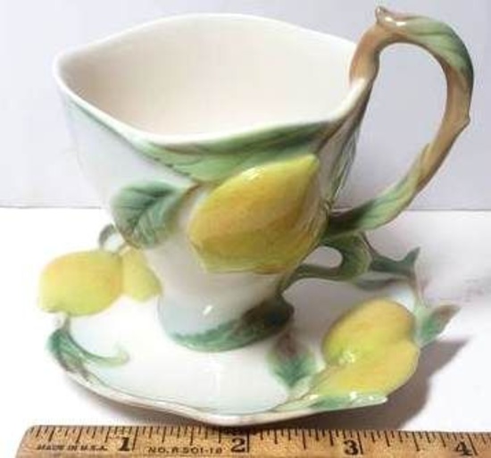 Franz Collection Lemon Cup & Saucer FZ00473