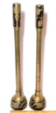 Vintage Professional Church Enameled Brass Candle Holder Torches