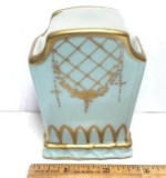 Vintage Porcelain Vase Hand Painted in France for Saks 5th Avenue