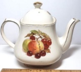 Vintage Saddler Fruit Tea Pot with Gilt Accent Made in England