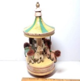 Vintage Wooden Carousel Music Box