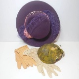 Vintage Ladies Hats and Gloves Lot