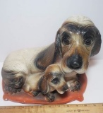 Vintage Chalkware Dog Figure
