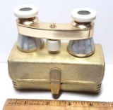 Vintage Mother-of-Pearl Opera Glasses with Case