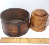 Vintage Wood Container Set of 2