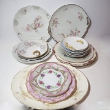 Large Lot of China Plates, Platters, Saucers, and Snack Trays