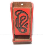 Vintage Red Wood Match Box