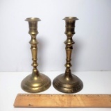 Vintage Brass Candlesticks Set of 2