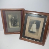 Vintage Framed Child Photos Set of 2