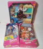Never Used! Barbie Doll Lot of 3, Pen Friend, University of Virginia, Teacher