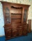 Vintage Cherry 2 pc China Cabinet with 5 Drawers