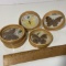 5 pc Vintage Bamboo Butterfly Coaster Set