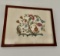 Vintage Hand Made Needle Work Framed Wall Hanging