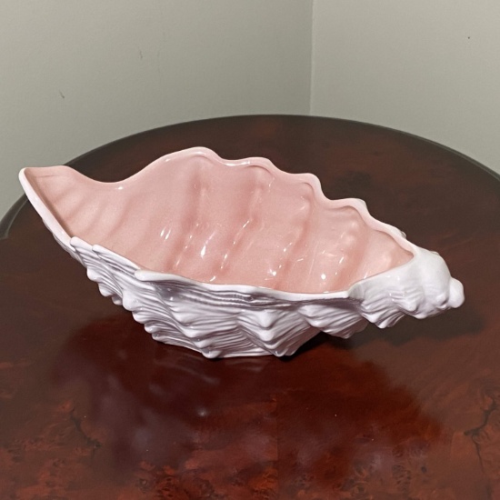 Fitz & Floyd Coquille 8" Shell Dish with Pink Interior