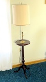 Pretty Lamp Table with Brass Accent by Knob Creek