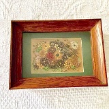 Wooden Shadow Box with Seed Picture