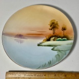 Vintage Hand Painted Nippon Plate with Lake Scene