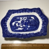 Rectangular Blue Willow Platter