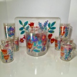 RARE Vintage 10pc Acrylic Lemonade Set by STOTTER with Tray, Ice Bucket & 8 Tumblers
