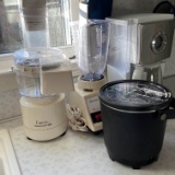 Small Appliance Lot - Food Processor, Gevalia Coffee Maker, Blender & Fry Daddy