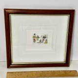 Signed & Numbered 224/300 Framed Small Lithograph